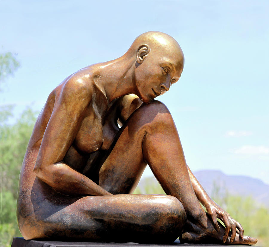 Purity - female nude bronze sculpture. Sculpture by J Anne Butler