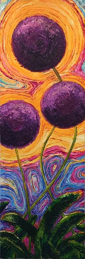Paris Purple Allium Painting by Paris Wyatt Llanso