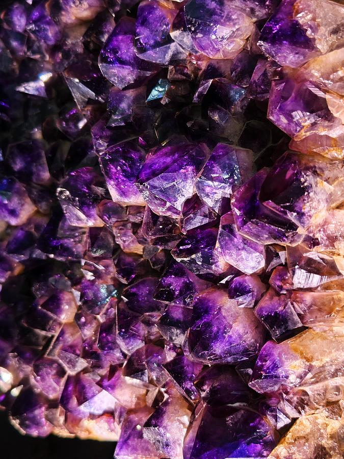 Purple amethyst crystals Painting by Chirila Corina - Fine Art America