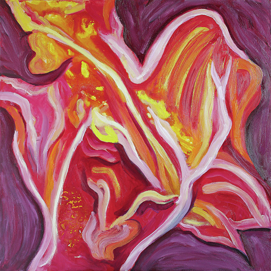 Purple Anatomy Painting by Maria Meester