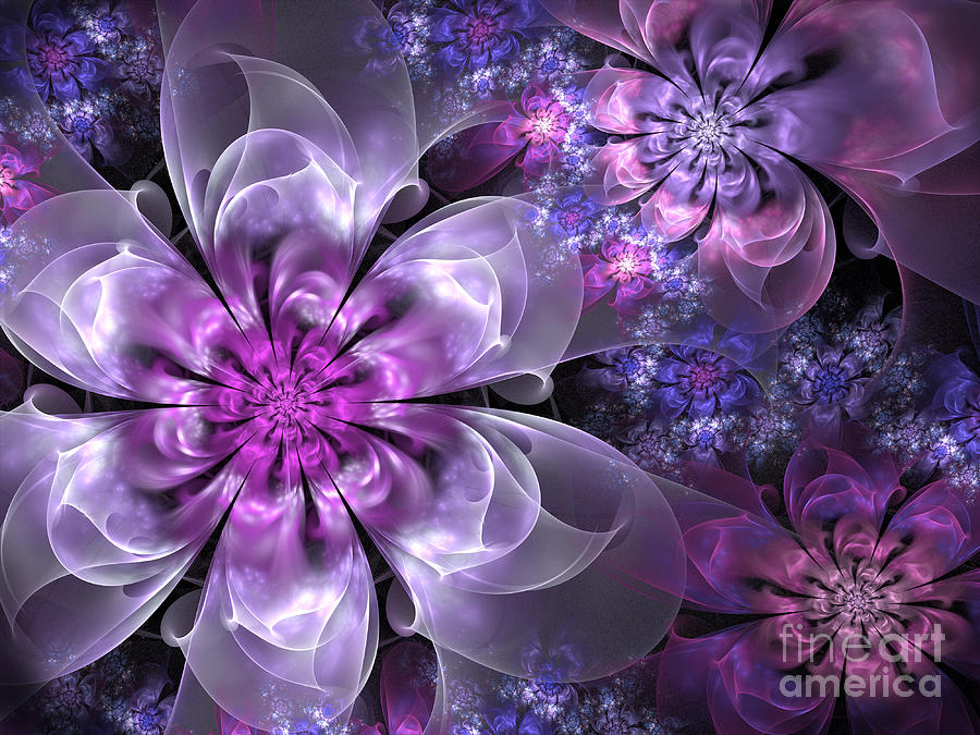 Purple And Blue Digital Art