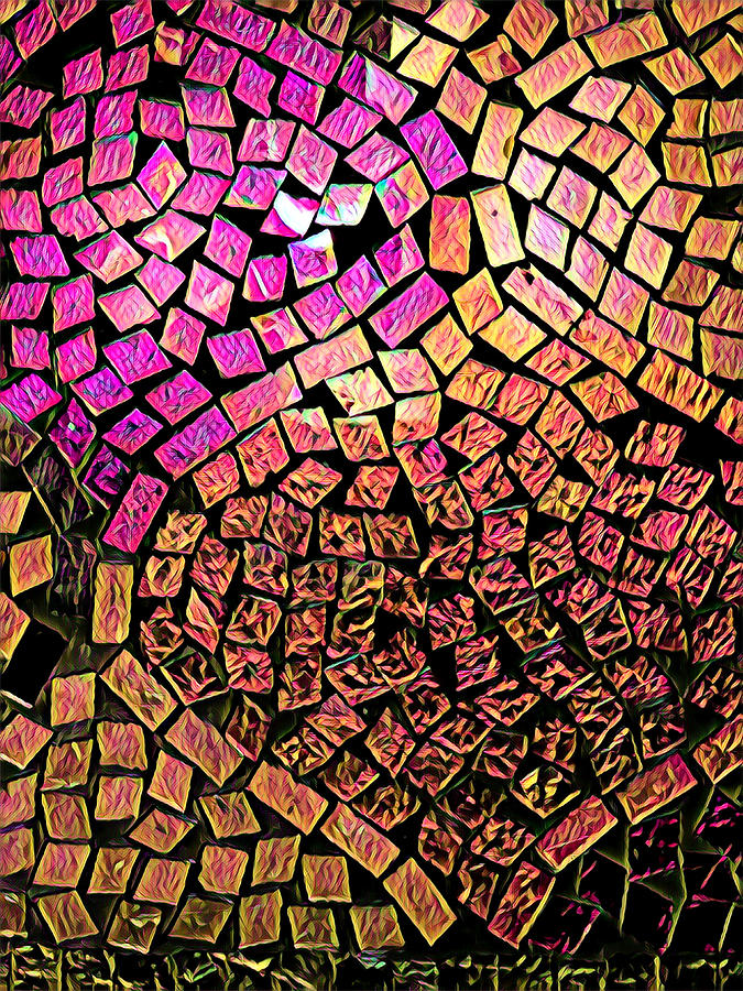 Purple and Gold Mosaic Pattern Photograph by Juliette Becker