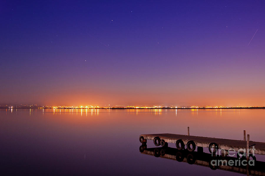 Purple and gold on the lake Photograph by Vicente Sargues