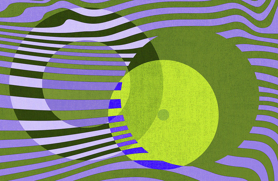 Purple and Green Abstract Digital Art by Eena Bo
