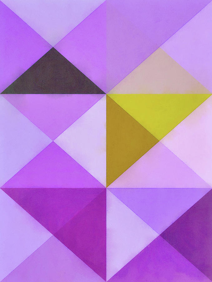 Purple and Lilac Geometric Abstract Pattern Art Digital Art by Gaby Ethington
