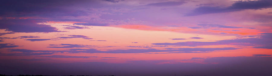 Purple and Pink Panoramic Sky Sunset Photograph by Lorraine Palumbo