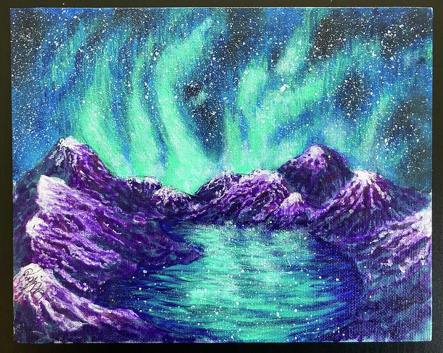 Purple Aurora Painting by Jassmine Gay - Fine Art America