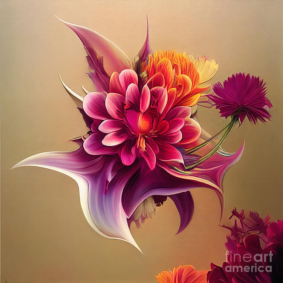 Purple Bloom Painting by Jirka Svetlik