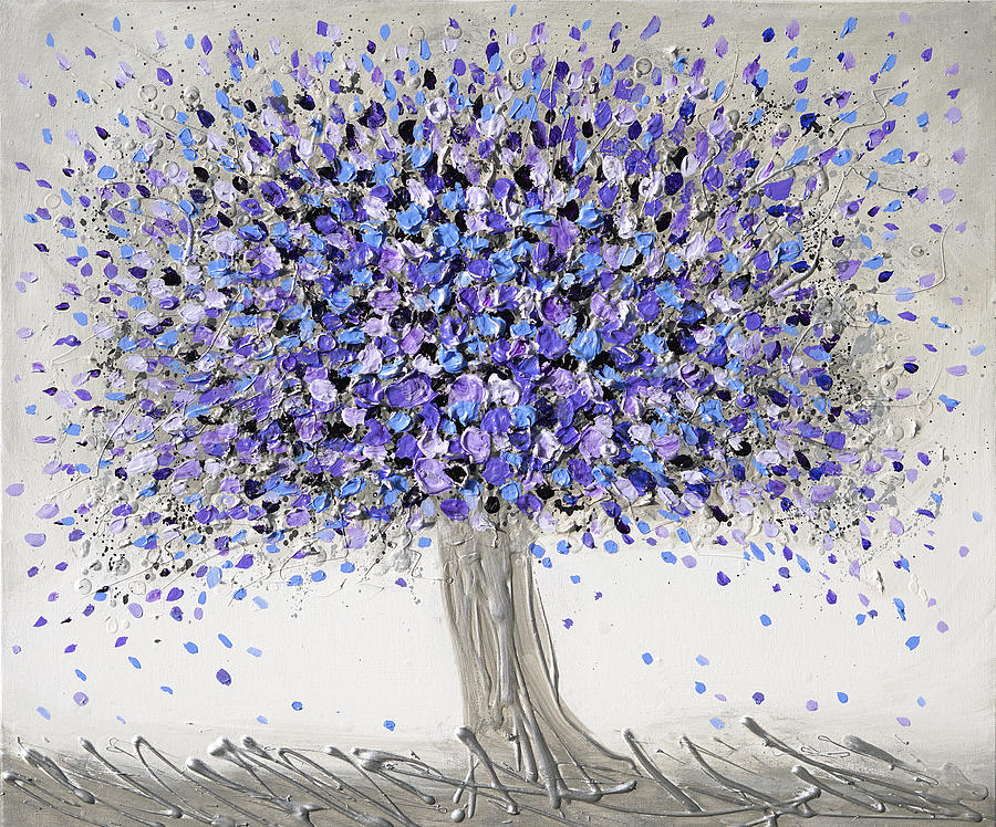 Purple Blossom Painting by Amanda Dagg