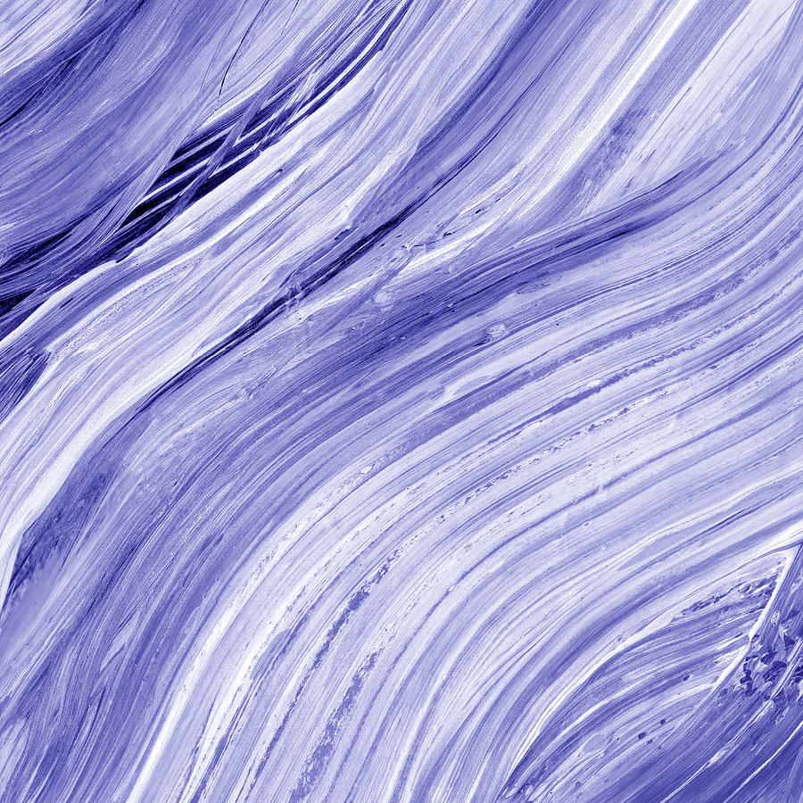 Purple Blue Abstract Very Peri Organic Waves And Lines Flow Decor XV ...