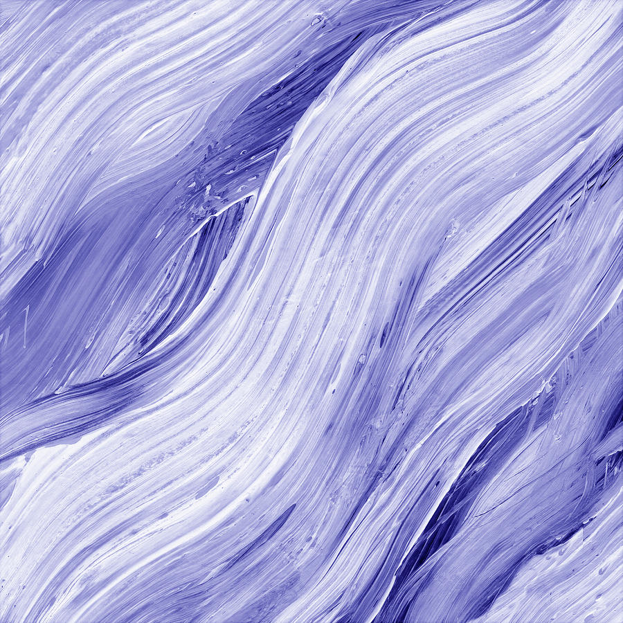 Purple Blue Abstract Very Peri Organic Waves And Lines Flow Decor XVI ...