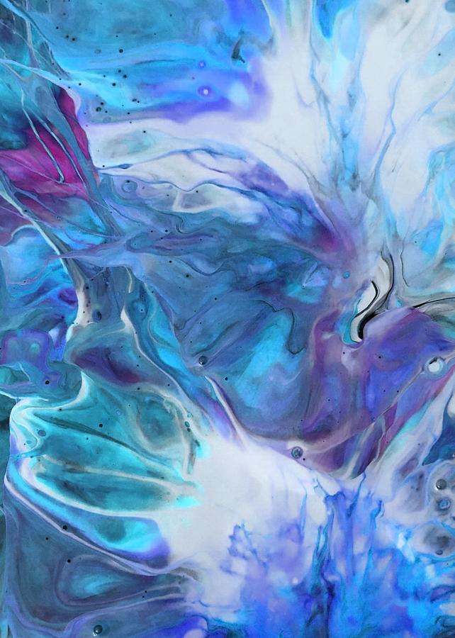 Purple, blue and white abstract Digital Art by Bonnie Gerstenlauer ...