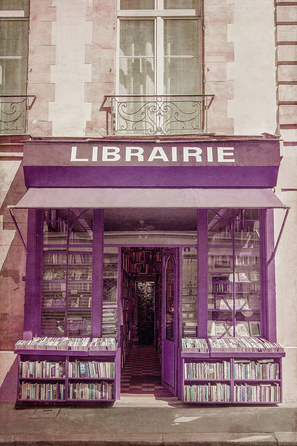 Purple Bookstore, Paris Photograph by Brooke T Ryan
