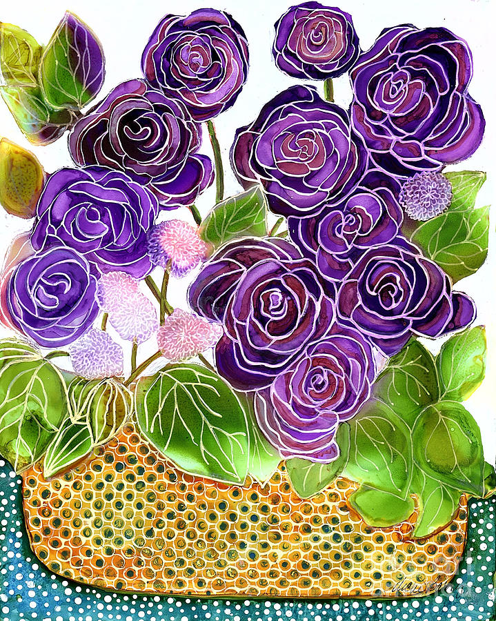 Purple Bouquet Painting by Vicki Baun Barry
