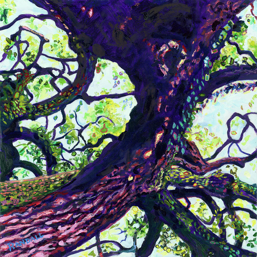 Purple Branches Painting by David Randall