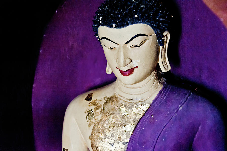 Purple Buddha, Myanmar Photograph by Lie Yim