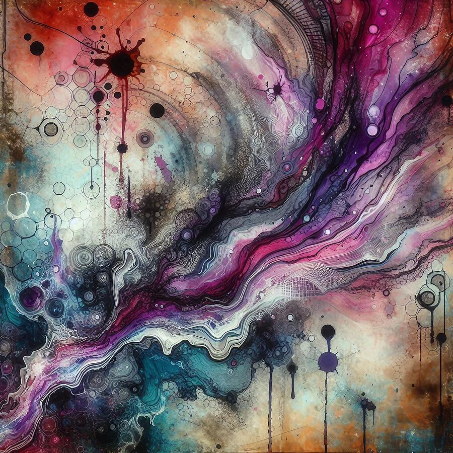 Purple Chaos Abstract #2 Digital Art by Stephanie Fischer Purple Chaos Abstract #2 Digital Art by Stephanie Fischer