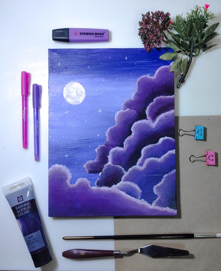 Purple Clouds Painting by Kate Aideene Baay - Fine Art America