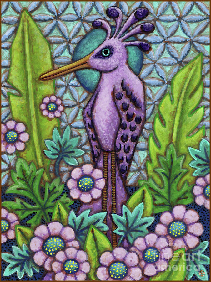 Purple Crested Confidence Painting by Amy E Fraser