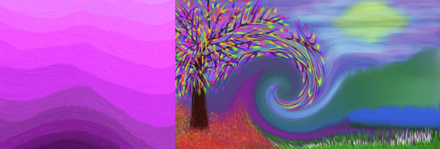 Purple Day Swirl Digital Art