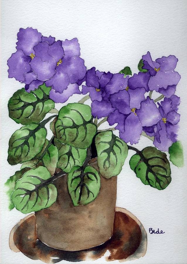 Purple Days Painting by Catherine Bede