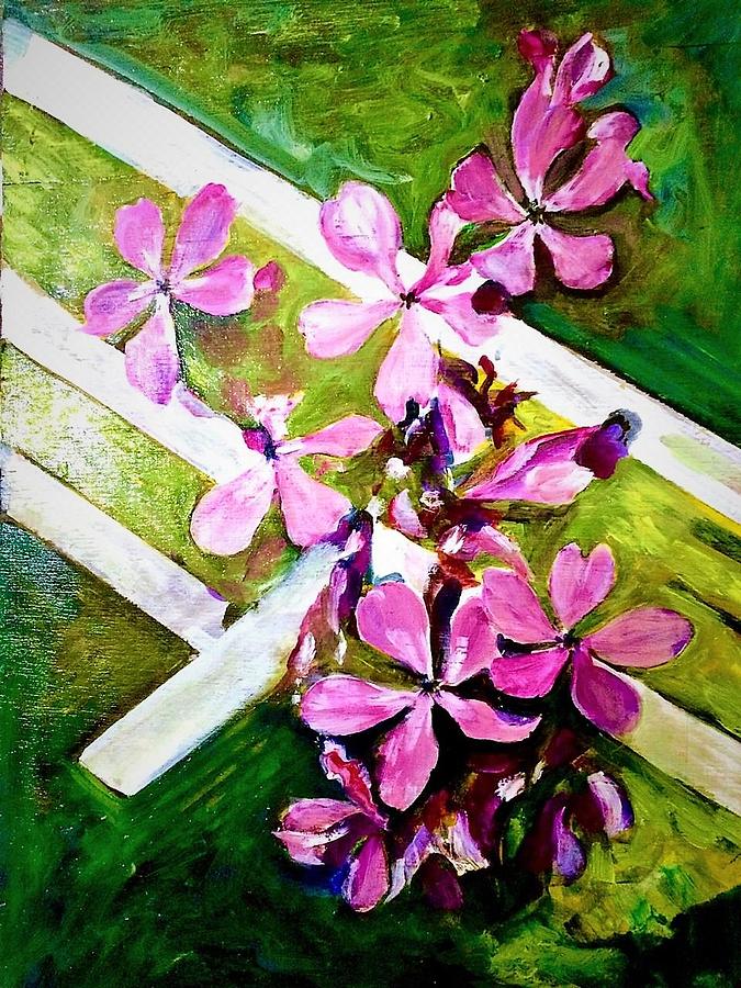 Purple delight Painting by Khalid Saeed