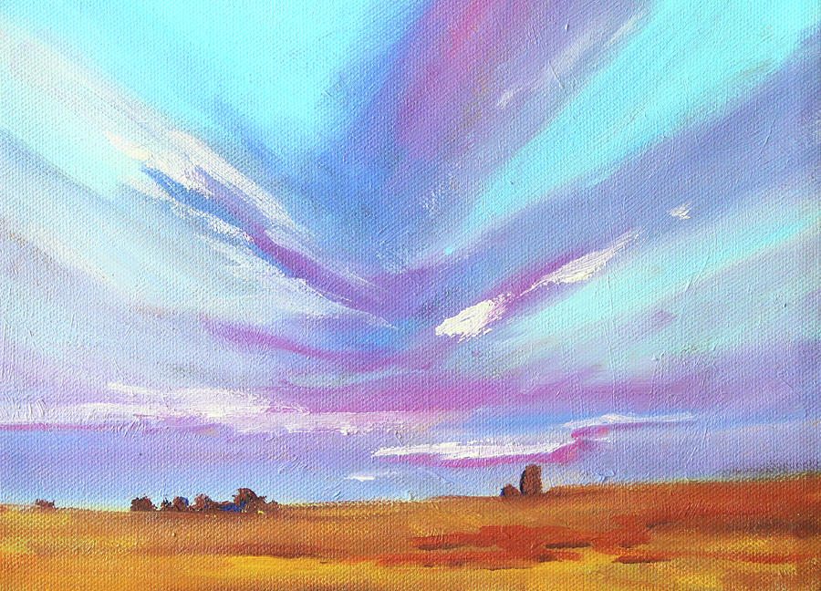 Purple Desert Sky Painting by Nancy Merkle