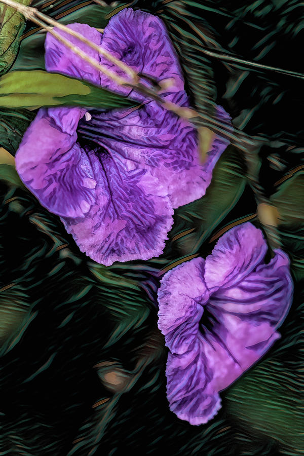 Purple Digital Abstract Photograph by MaryJane Sesto