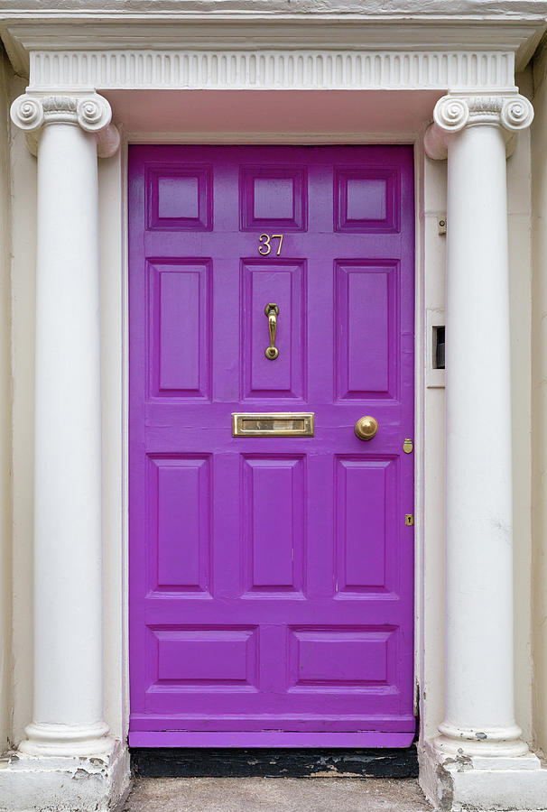 Purple Door Architecture - Dublin Photograph by Georgia Fowler