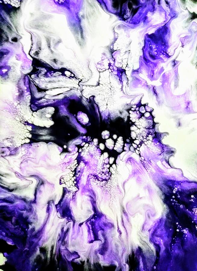 Purple dragon Painting by Anna Adams
