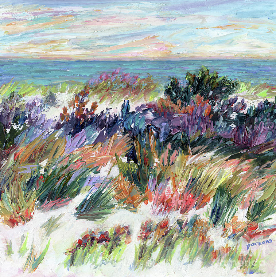 Purple Dunes Painting by Pamela Parsons