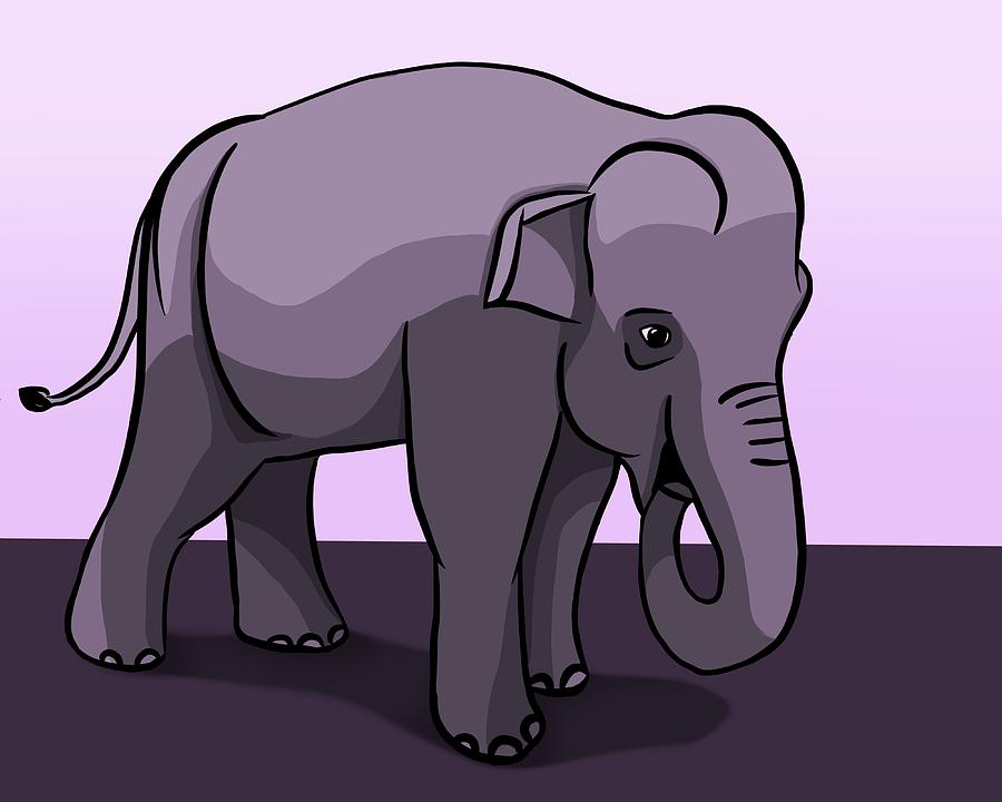Purple Elephants Digital Art By Alexis Planer Pixels