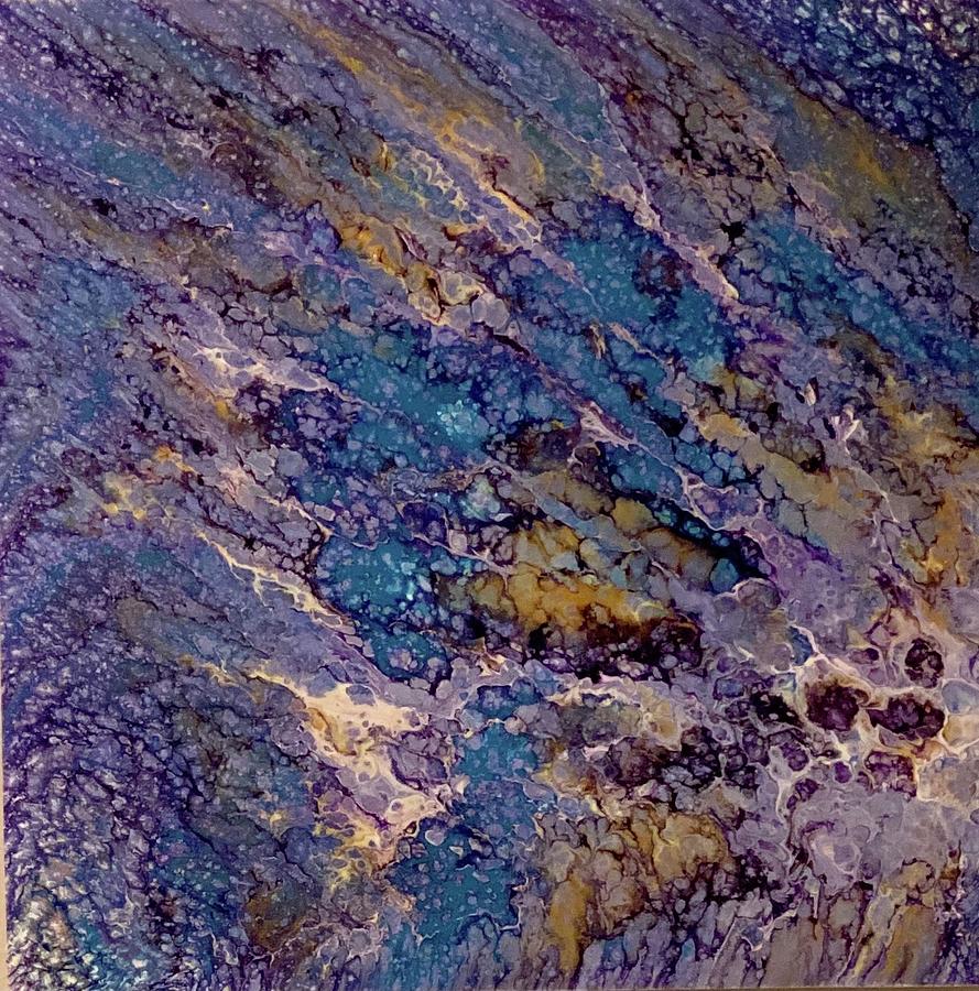 Purple Explosion Painting by Robin Smith