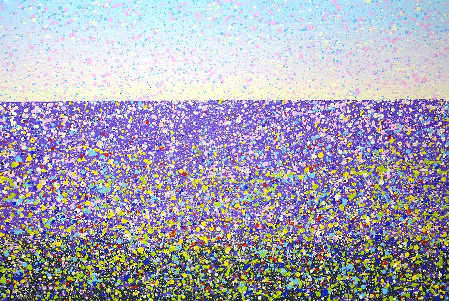 	Purple field. Painting by Iryna Kastsova