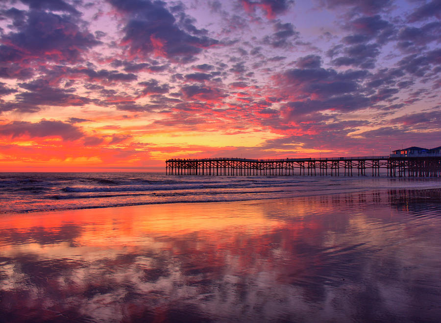 Purple Fire Sunset in Pacific Beach Photograph by Nathan Rupert