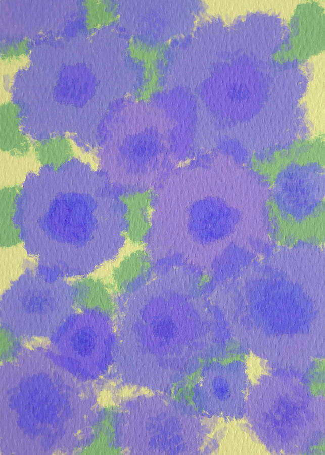 Purple Flower Abstract Drawing by Patti Deters