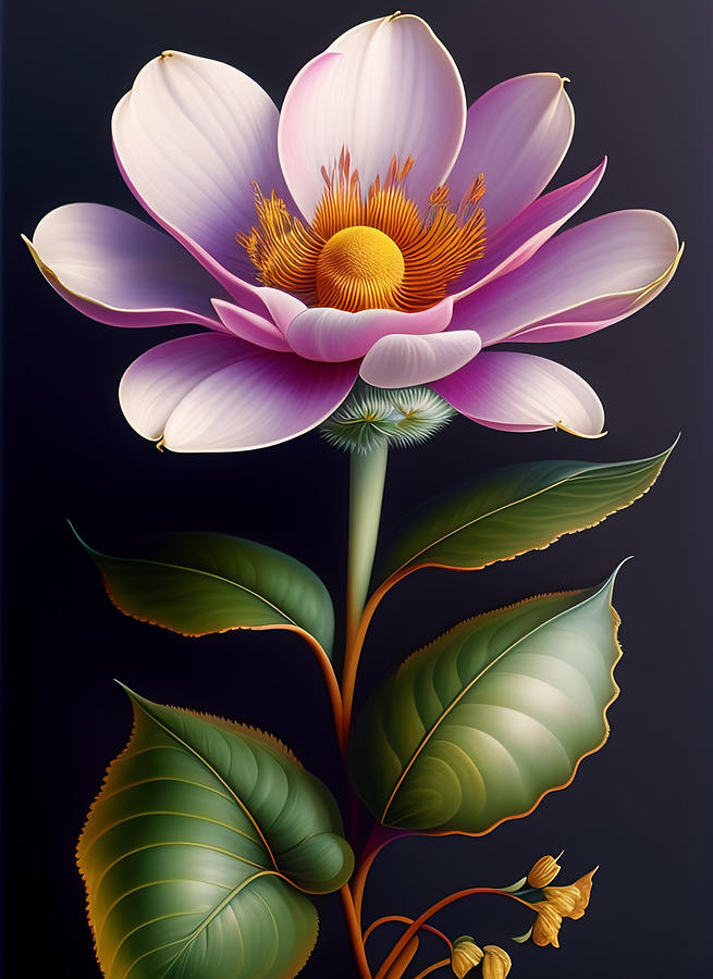 Purple Flower Bloom Digital Art by Lori Hutchison