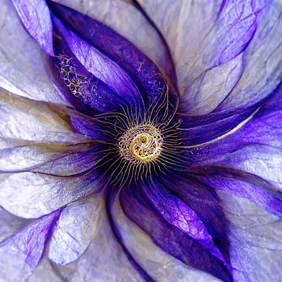 Purple Flower Digital Art By Kristina Mit Fine Art America