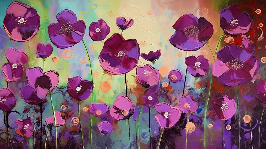 Purple Flower Passion Digital Art by Lisa S Baker