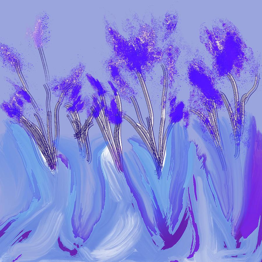 Purple Flowers Digital Art by Ruth Harrigan