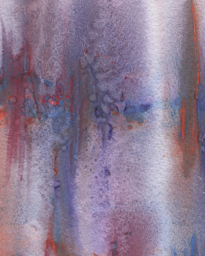 Purple Foggy Mist Abstract Watercolor I Painting by Irina Sztukowski