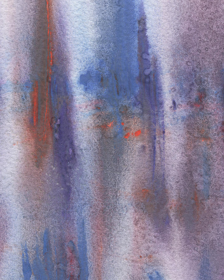 Purple Foggy Mist Abstract Watercolor II Painting by Irina Sztukowski