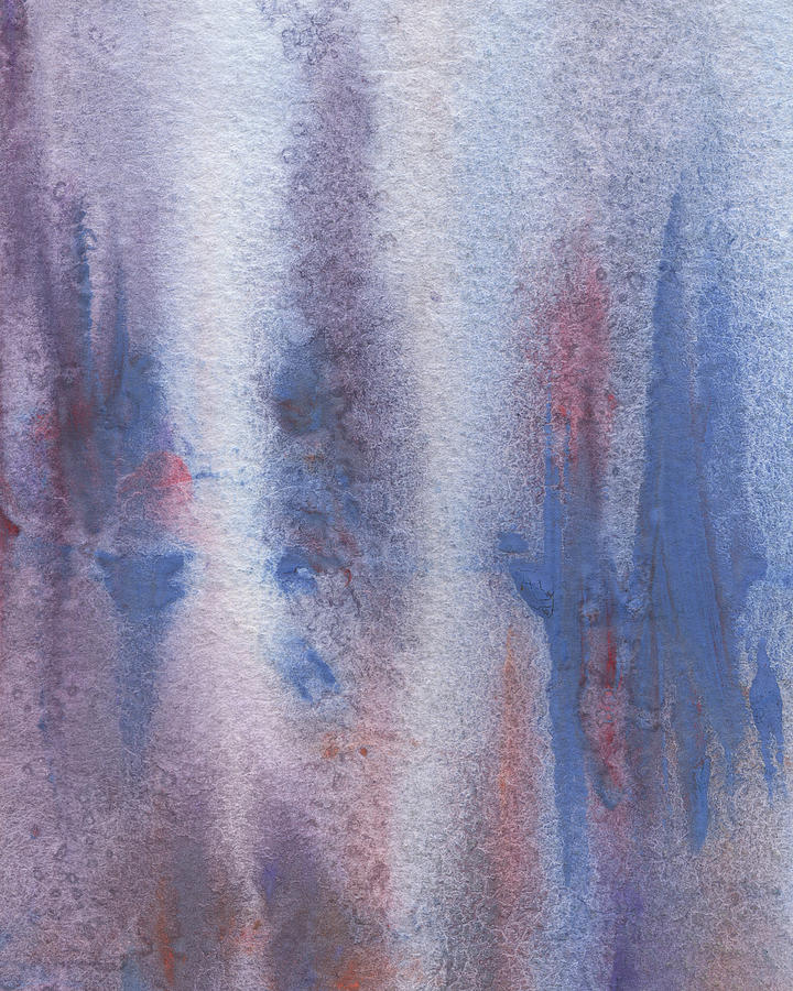 Purple Foggy Mist Abstract Watercolor III Painting by Irina Sztukowski