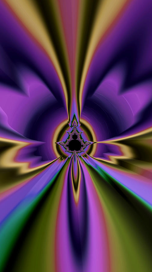 Purple Fractal Butterfly Digital Art by Shelli Fitzpatrick
