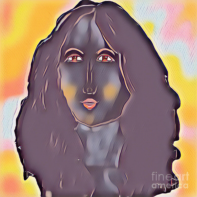 Purple girl Digital Art by Jacinta Hunt