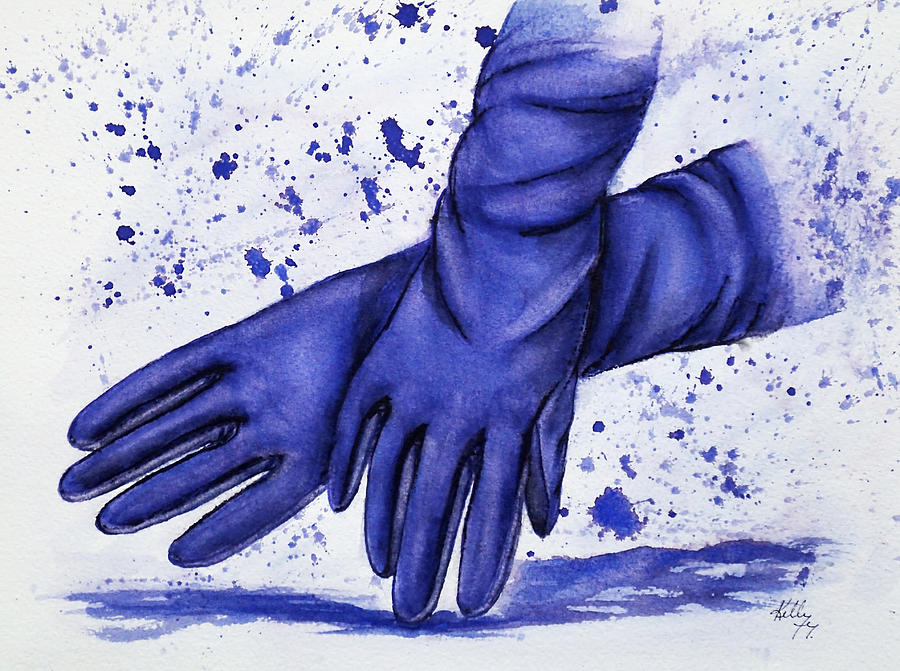 Purple Gloves Painting by Kelly Mills