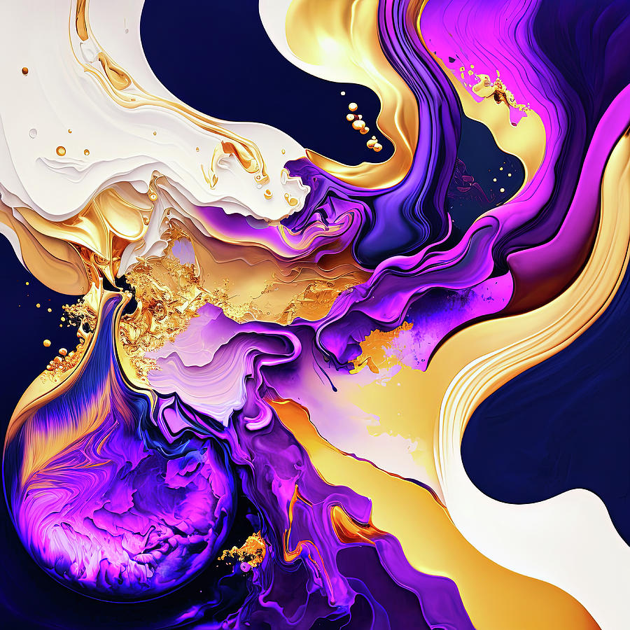 Purple Gold Concept 3 Digital Art by Gian Smith - Fine Art America