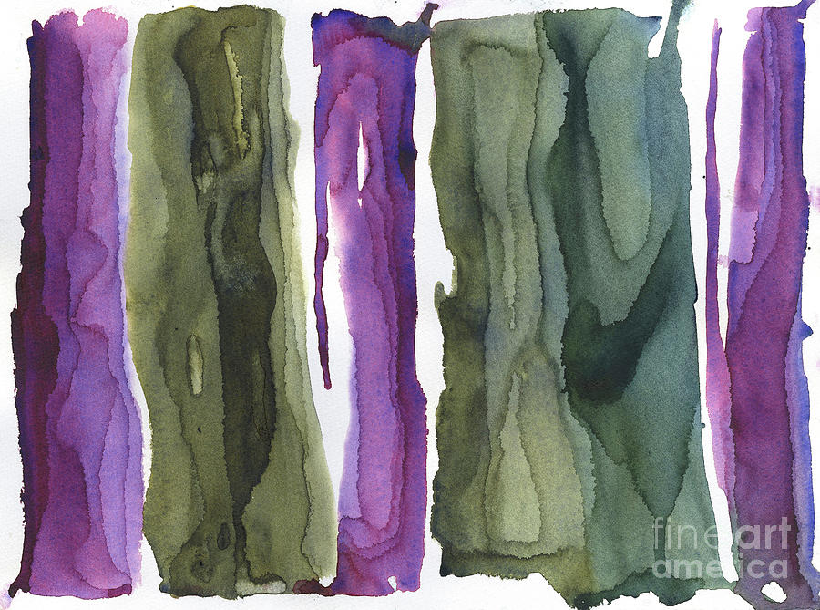 Abstract Painting - Purple Green by Ryan Fox