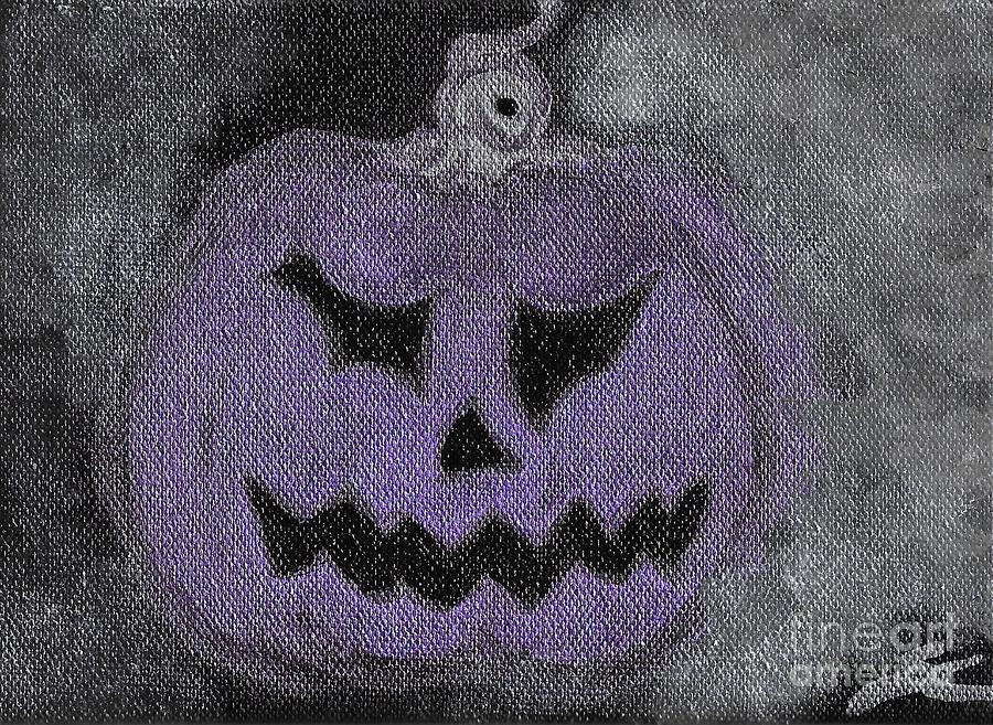 Purple Halloween 2 Painting by Stefania Caracciolo Purple Halloween 2 Painting by Stefania Caracciolo