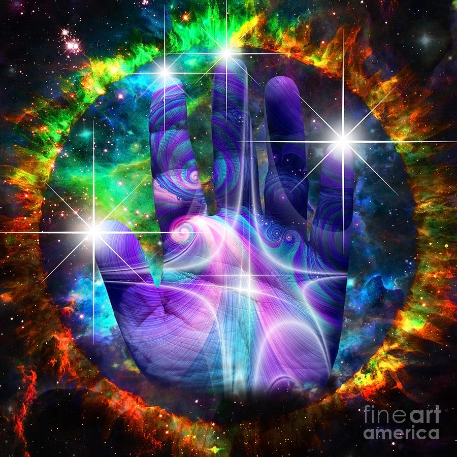 Purple hand Digital Art by Bruce Rolff